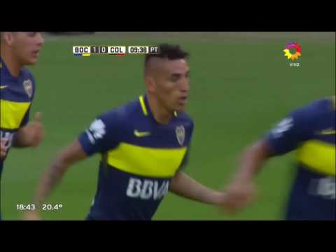 Gol de Centurión (1-0) / Boca Juniors 4-1 Colón - Fecha 14 Torneo Argentino 2016/17