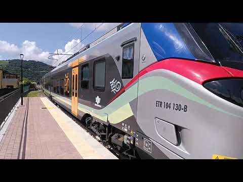 TFT "Pop" ETR104 130 in partenza da Subbiano: 07/06/2023.