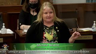 Motion 107: Calling on government to improve and move towards public paramedicine - March 29, 2022