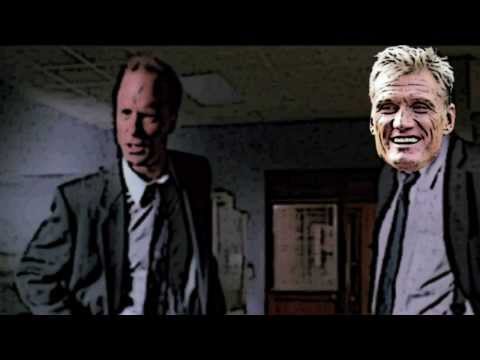 Dolph Lundgren goofing on David Mamet (Meisner Method) dialogue