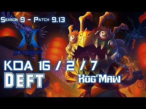 KZ Deft KOG'MAW vs SIVIR ADC - Patch 9.13 KR Ranked
