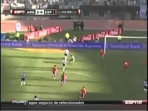Argentina Vs Spain 4 1   All Goals   Match Highlights   September 7 2010   International Friendly