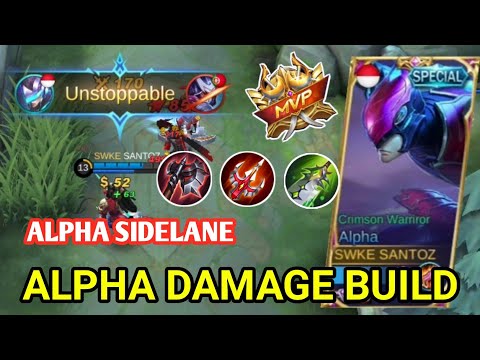 ALPHA SIDELANE DAMAGE BUILD 2021 | MOBILE LEGENDS