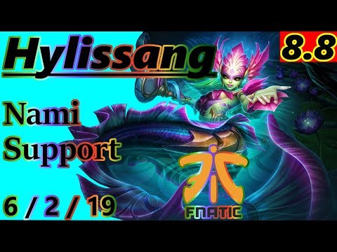 Hylissang as Nami Support - S8 Patch 8.8 - EUW Challenger - Full Gameplay