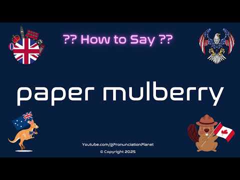 📜 🌳 How to Pronounce paper mulberry? (CORRECTLY) | Pronunciation Planet