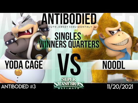 Antibodied #3 - SSBU - DU | Yoda Cage (Bowser Jr.) vs. PBJ | Noodl (Donkey Kong) - Winners Quarters