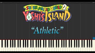 Super Mario World 2: Yoshi's Island - Athletic (Piano Tutorial Synthesia)