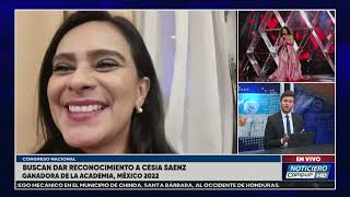 Cesia Sáenz será galardonada por el Congreso Nacional de Honduras