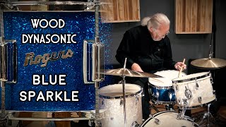 Video thumbnail for 60s Rogers Wood Dynasonic 6.5x14" Snare Drum! - Blue Sparkle by Steve Maxwell Drums