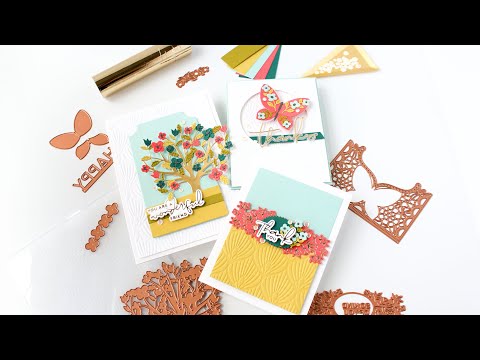 3 Cards One Palette March 2023 - Spellbinders Kit Of The Month Club March 2023