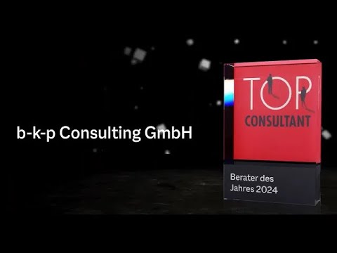 Berater des Jahres: b-k-p Consulting bei TOP CONSULTANT ausgezeichnet