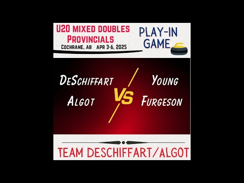 U20 mix dbl provincials - play in 5th vs 12th place. Team DeSchiffart/Algot vs Team Young/Furgeson