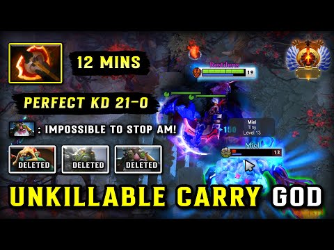 UNKILLABLE RAT MACHINE CARRY Anti Mage | 12Mins BF Item Build | 100% Counter Sniper & Huskar DOTA 2