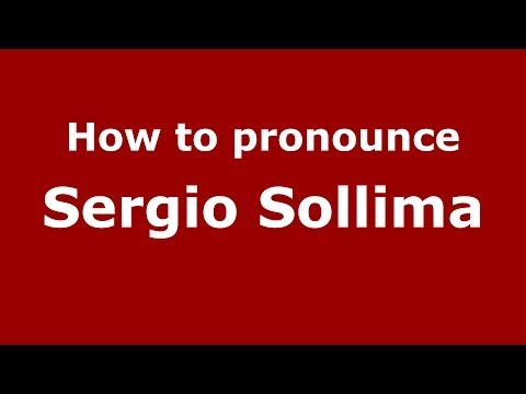 How to pronounce Sergio Sollima (Italian/Italy) - PronounceNames.com