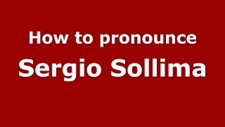How to pronounce Sergio Sollima