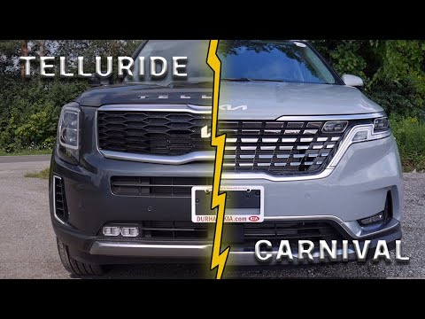 2022 Kia Carnival vs Kia Telluride | Interior Space, Cargo Dimensions, features and more!