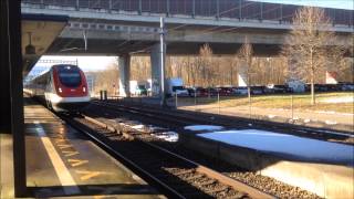 preview picture of video 'Treni in transito/Bahnverkehr in Dietikon/Glanzenberg'