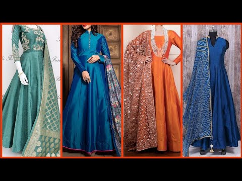Raw silk dress designing ideas