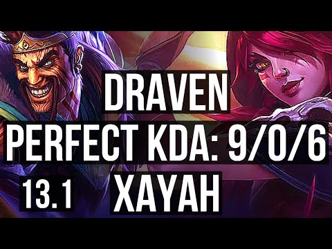 DRAVEN & Nautilus vs XAYAH & Yuumi (ADC) | 9/0/6, 68% winrate, Legendary | KR Master | 13.1