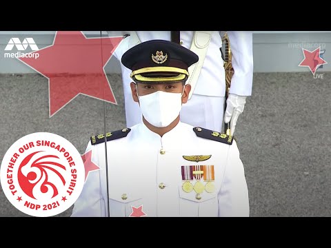 Parade salutes PM Lee and the Combined Band performs "The Road Ahead" | National Day Parade 2021