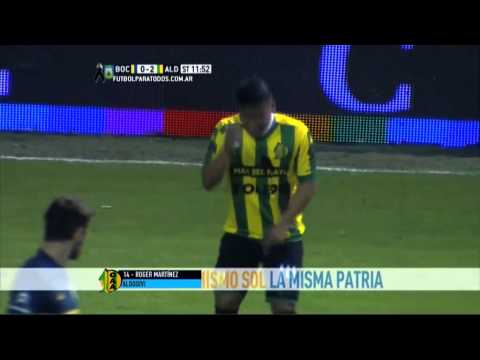 Gol de Martínez. Boca 0 - Aldosivi 2. Fecha 13. Primera División 2015. FPT.