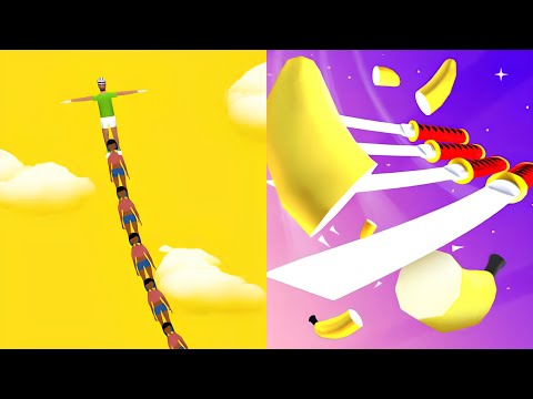 Tower Run vs Flying Cut – Satisfying ASMR Gameplay