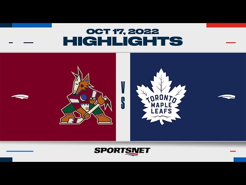 NHL Highlights | Coyotes vs. Maple Leafs - October 17, 2022