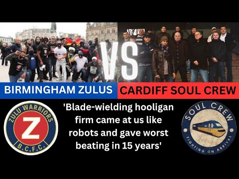 Birmingham City FC Zulus VS Cardiff City Soul Crew - Brutal Battle Of Football Hooligan Best Firms!