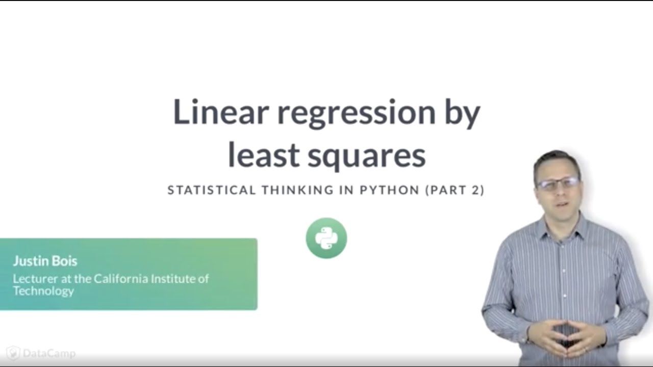 Python Tutorial : Linear regression by least squares