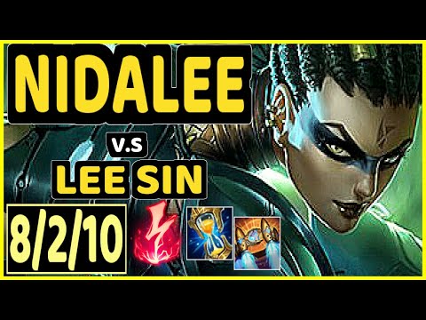 GEMINI (NIDALEE) vs LEE SIN - 8/2/10 KDA JUNGLE GAMEPLAY - KR Ranked MASTER