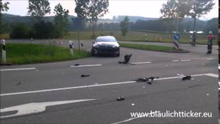 preview picture of video 'Mindelheim / B18: Verkehrsunfall mit 10 Verletzten'