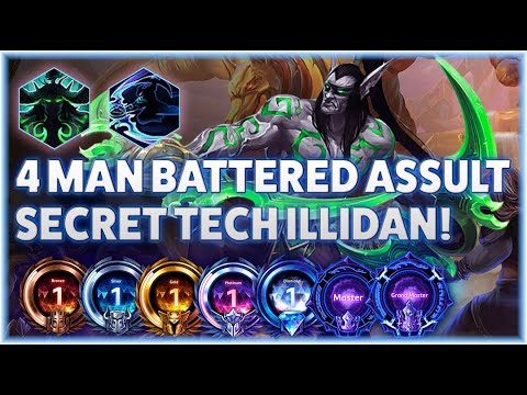 Illidan Metamorphosis - 4 MAN BATTERED ASSULT SECRET TECH ILLIDAN! - B2GM Season 2 2024