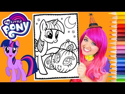 Coloring My Little Pony Halloween Twilight Sparkle Prismacolor Pencils | KiMMi THE CLOWN Video