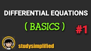 Differential equations - (Basics, Order, Degree, GATE questions)