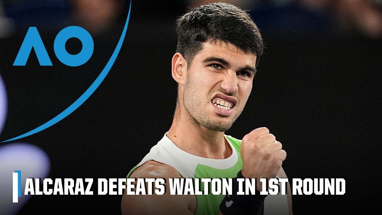 Carlos Alcaraz defeats Adam Walton in straight sets in 1st round of the Australian Open [HIGHLIGHTS]
