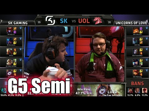 SK Gaming vs Unicorns of Love | Game 5 Semi Finals S5 EU LCS Spring 2015 playoffs | SK vs UOL G5