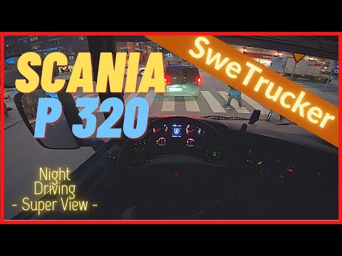 POV Driving Scania P360 Hybrid City Driving - Sweden, Stockholm