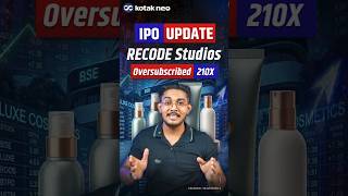 Recode Studios IPO Allotment Status 🔥 210x Subscription | Listing on 12th May 2026