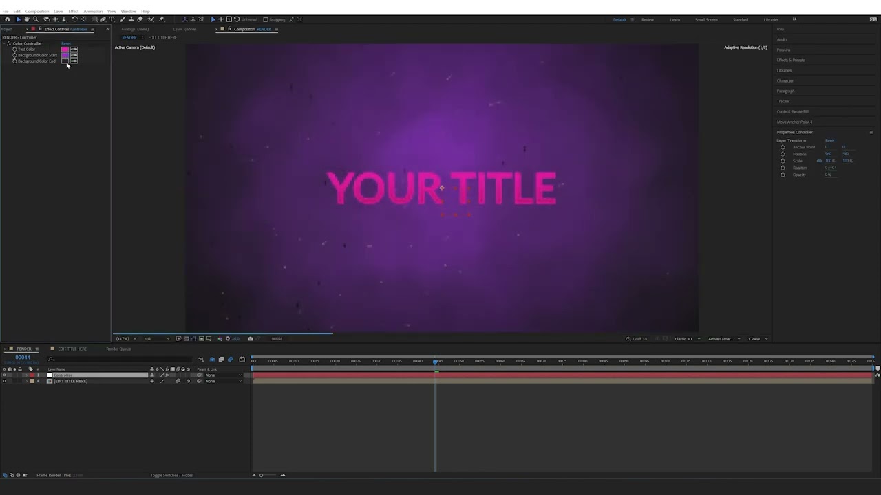 How to edit the Epic Warfare Trailer Title in After Effects