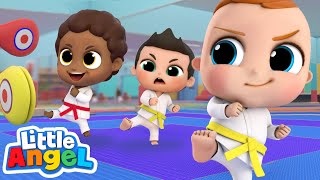 Karate Song Doing Sports Little Angel Kids Songs Nursery Rhymes Mp4 3GP & Mp3