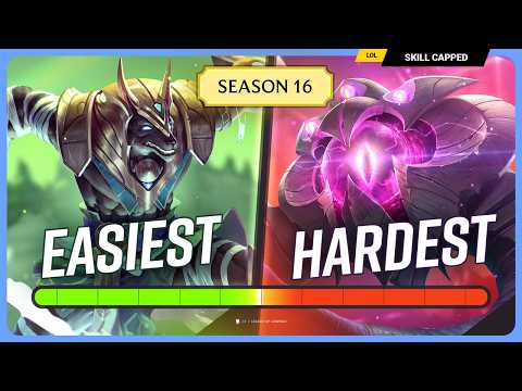 Ranking EVERY CHAMPION From EASIEST To HARDEST - Season 16 - League of Legends