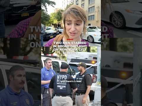 Two men stabbed in broad daylight on New York City streets
