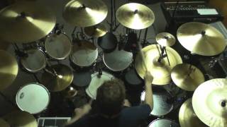 Drumming along to &quot;Cold Fire&quot; by Rush (top view)