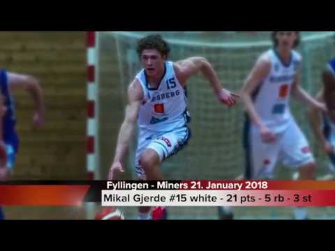 #15 Mikal Gjerde Match Fyllingen vs Miners 21st of Jan 2018