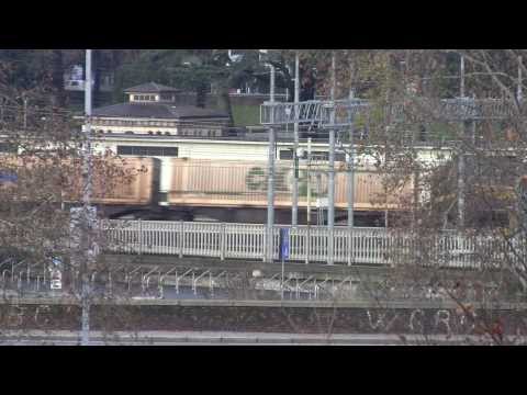 E186 CrossRail con merci trasporto container - Monza 28/12/2013