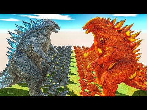 Growing Godzilla 2014 VS Fire Godzilla 2014, Size Comparison Godzilla
