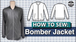 Bomber Jacket with Lining for Men DIY - Sewing Steps / Complete Sew Along