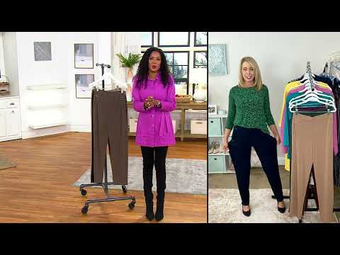 Susan Graver Liquid Knit Pull-On Slim-Leg Pants on QVC