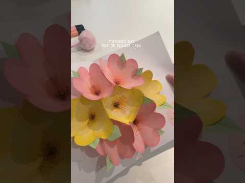 DIY Mother's day pop-up flower card  🩷💐 #fy #tutorial #diy #paperkraft #aesthetic #mothersday #fyp