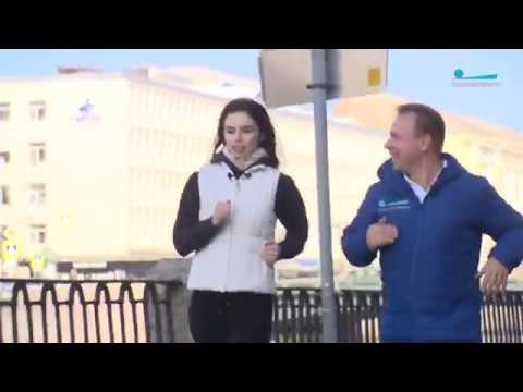 Яна Космачёва в программе "На бегу" (канал Санкт-Петербург)